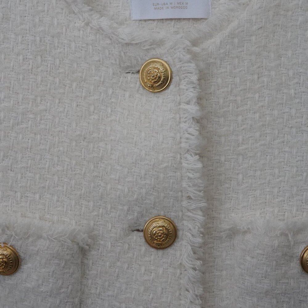 Mango Cream Jacket with Gold Buttons - Picture 10 of 11